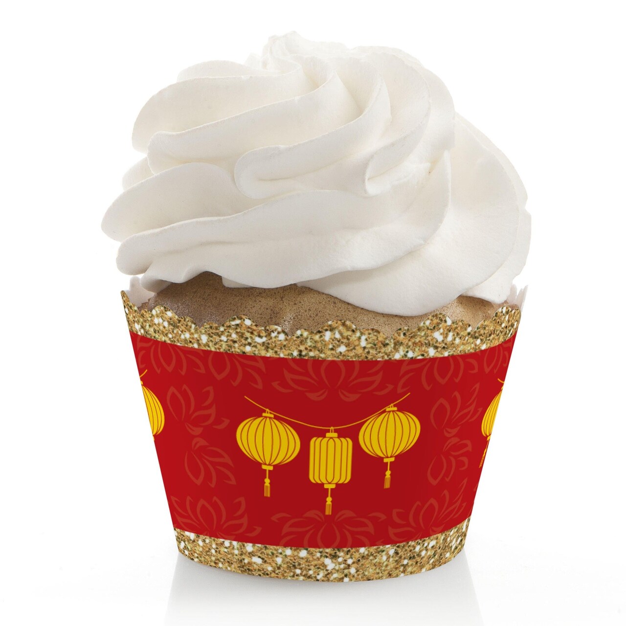 Big Dot of Happiness Lunar New Year Party Decorations - Party Cupcake Wrappers - Set of 12